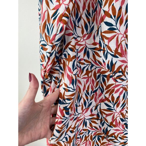 Lands' End Womens Tunic Top Size L 100% Linen Long Sleeve Pockets Resort Beach - Picture 6 of 11